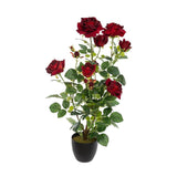 Decorative artificial plant rose velvet 74cm
