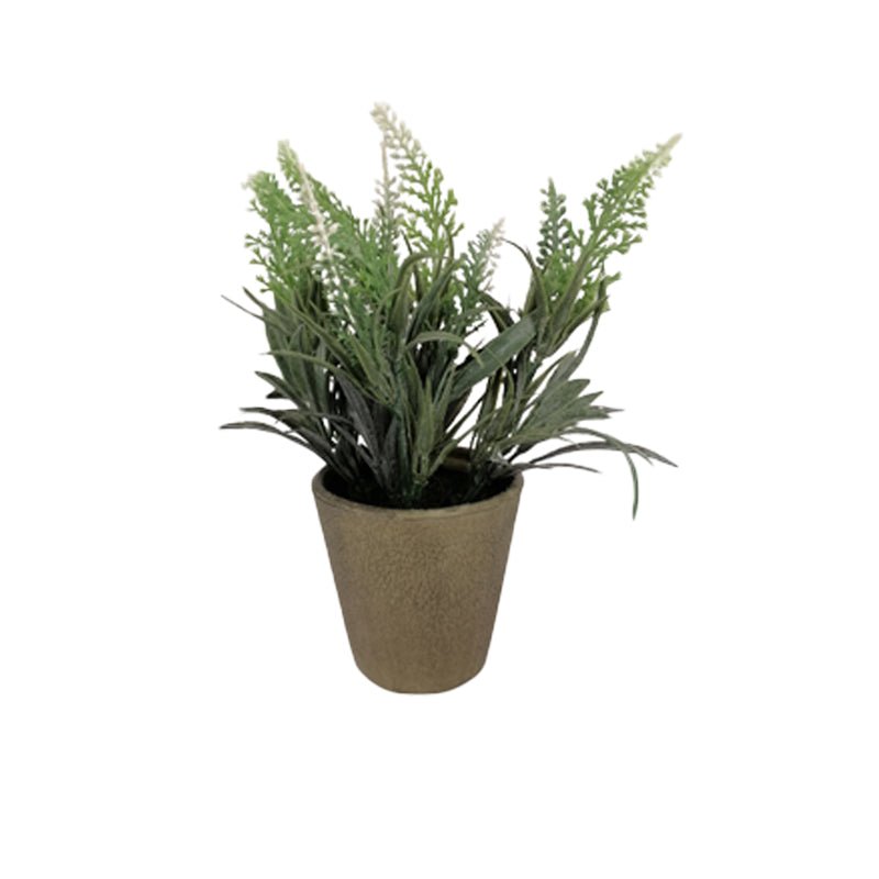 Plante artificielle lavande avec pot H. 17cm - Silumen