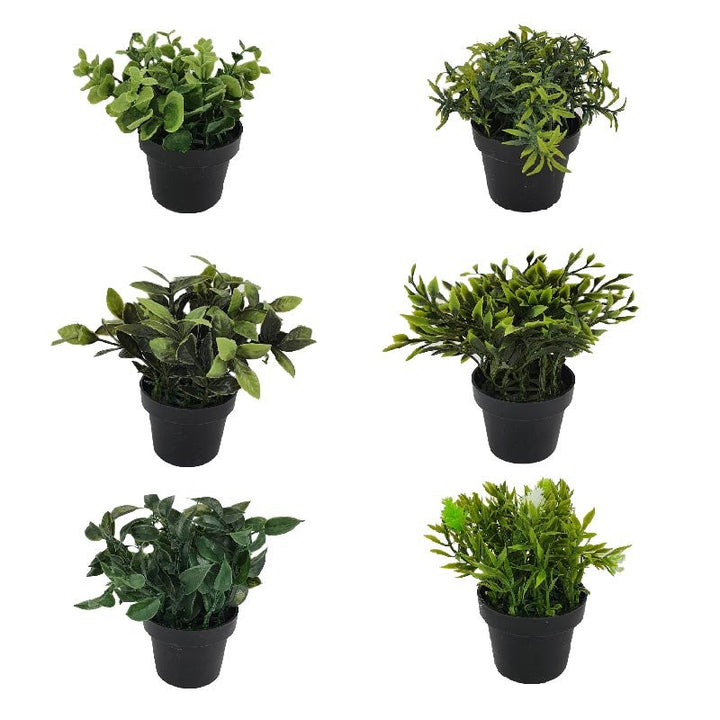 Plantes artificielles décoratives avec pot (lot de 12 pièces) - Silumen
