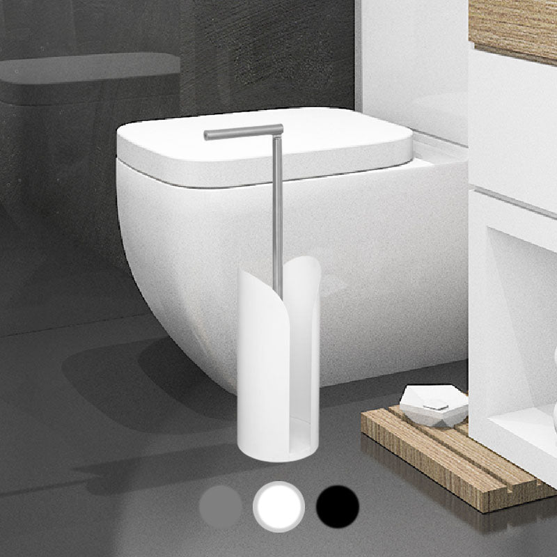 Porte Papier Toilette en Métal avec Réserve et Tige Flexible - Silumen
