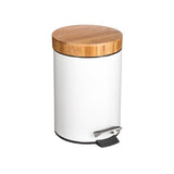 3l pedal trash can with bamboo cover