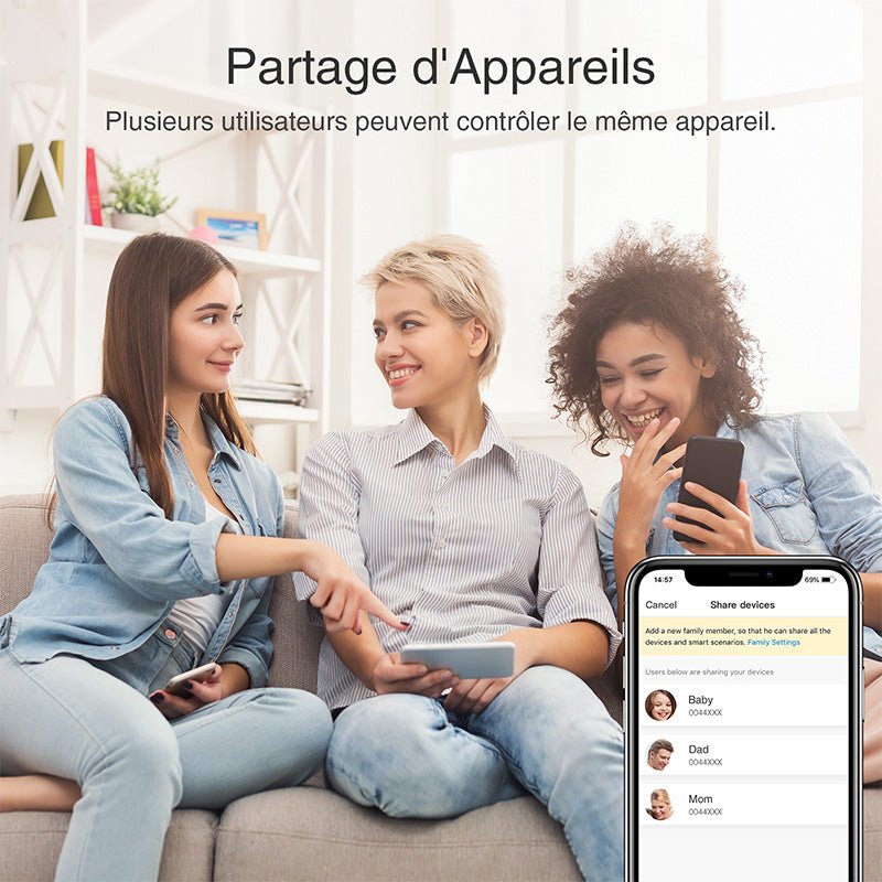 Prise Connectée Wifi 10A Blanche (Lot de 2) - Silumen