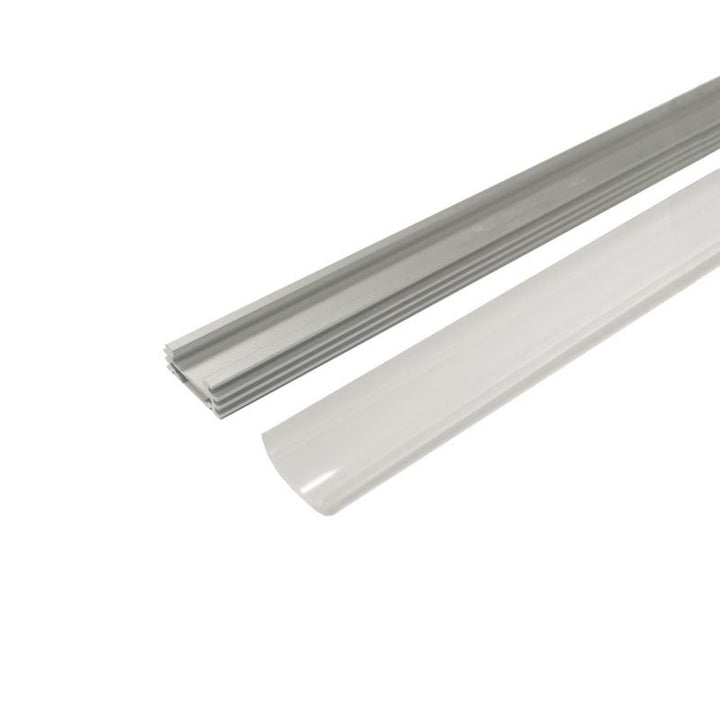 Profilé Aluminium 1m pour Bandeau LED Couvercle Opaque - Silumen