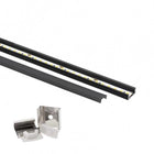 Perfil de aluminio negro 2m para tira LED - cubierta opaca negra