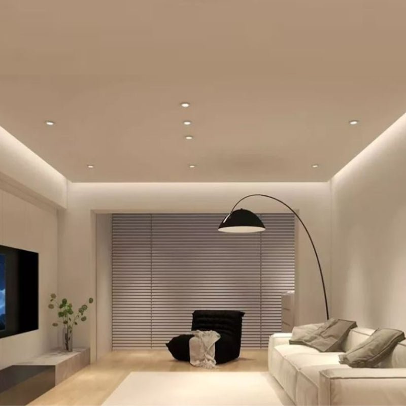 Profilé Aluminium Blanc 2m arrondi pour Ruban LED simple pour Faux-Plafond - Silumen