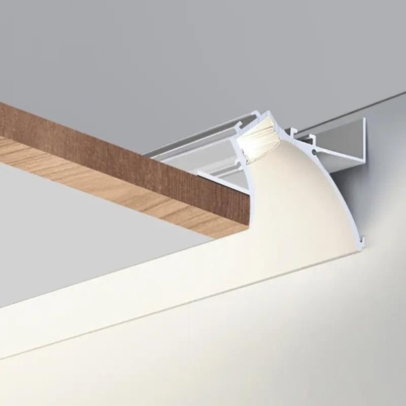 Profilé Aluminium Blanc 2m pour Ruban LED Double pour Faux-Plafond - Silumen