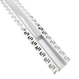 Einbauprofil aus Aluminium für LED-Streifen mit doppelter, undurchsichtiger weißer Abdeckung