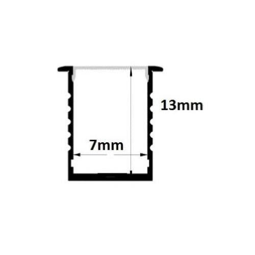 Profilé Aluminium pour Bandeau LED - Cache Blanc Opaque - Silumen