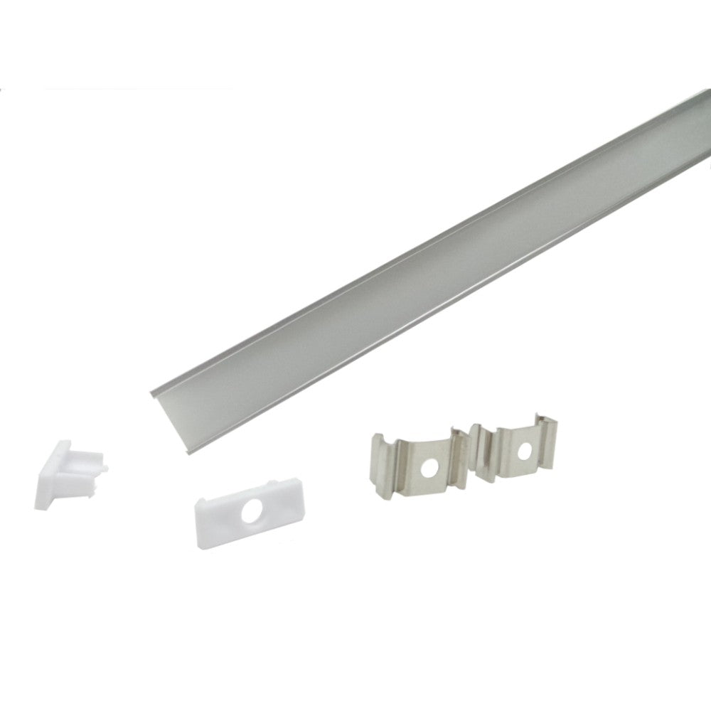 Profile Aluminium pour Bandeau LED - Couvercle Blanc Opaque - Silumen