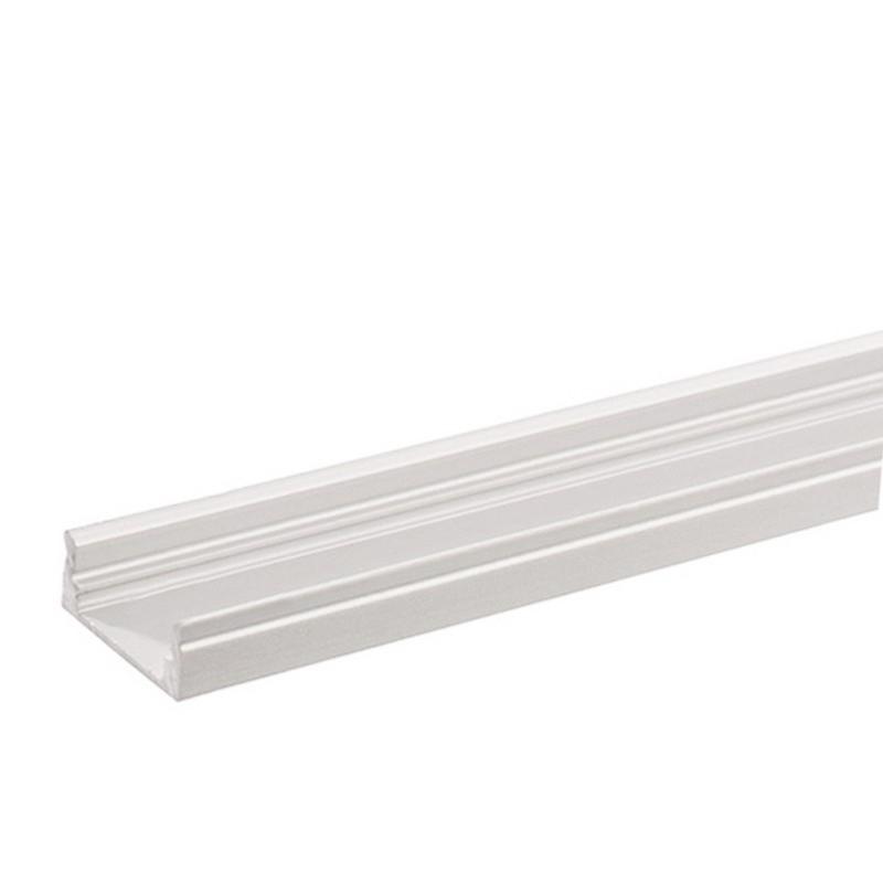 Profilé Aluminium pour Ruban LED Double Rangée - Couvercle Blanc Opaque - Silumen