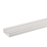 Perfil de aluminio para cinta LED de doble fila - cubierta blanca opaca