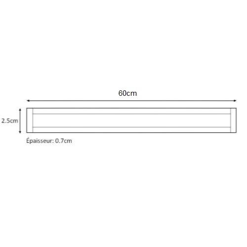 Profilé LED intégré 60cm 7.5W 12V Slim avec capteur infrarouge - Silumen