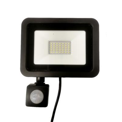 Projecteur LED 30W avec Détecteur de Mouvement Crépusculaire Extra Plat IP65 - Silumen