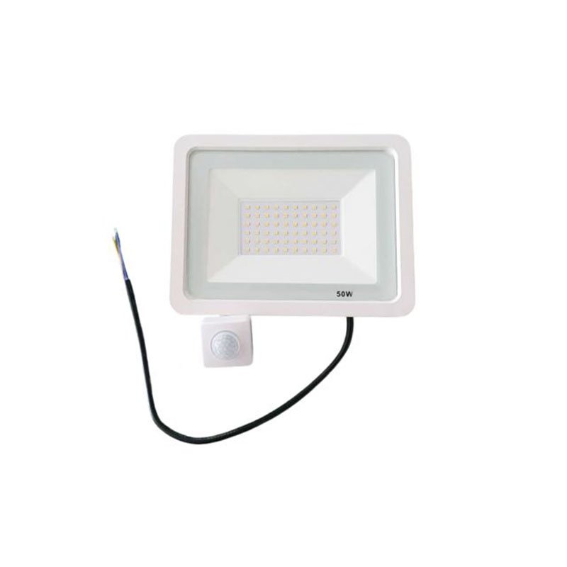 Projecteur LED 50W Detecteur de Mouvement Crepusculaire Extra Plat IP65 - Silumen