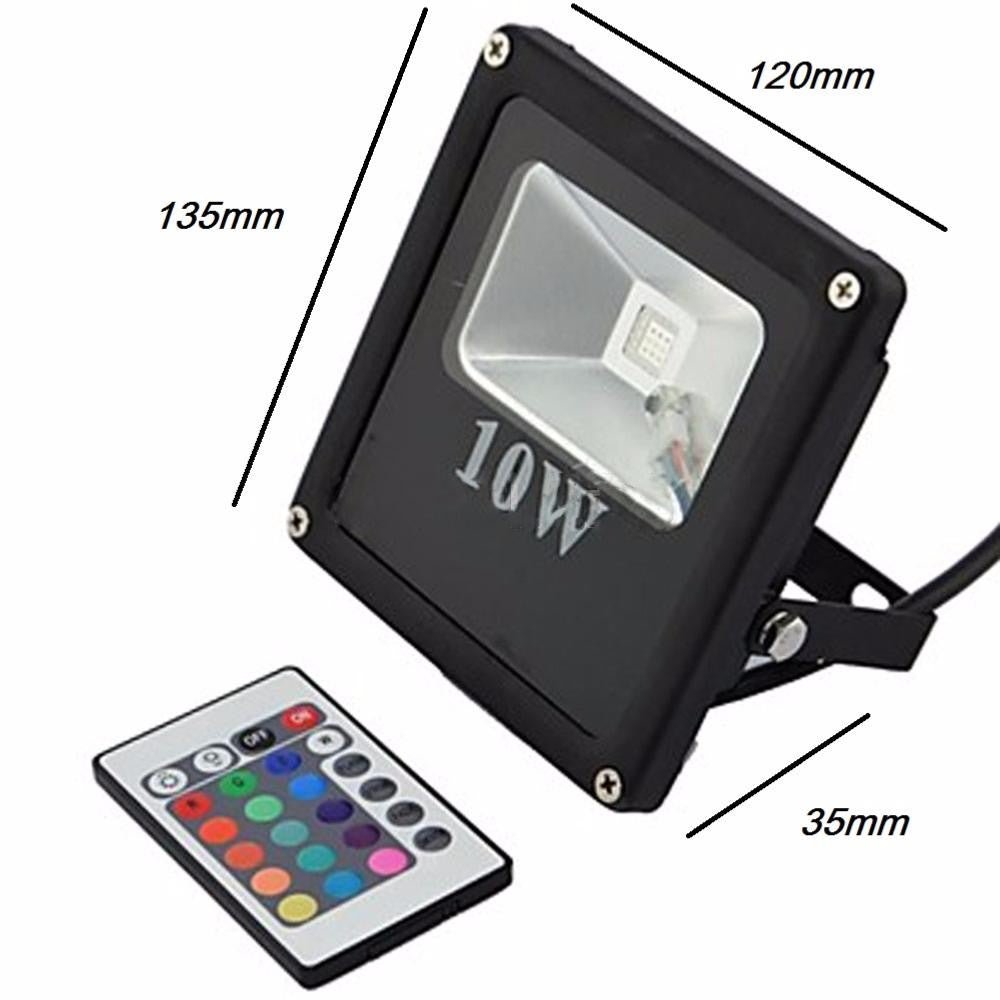 Projecteur LED Extérieur 10W RGB IP65 + Télécommande LED - Silumen