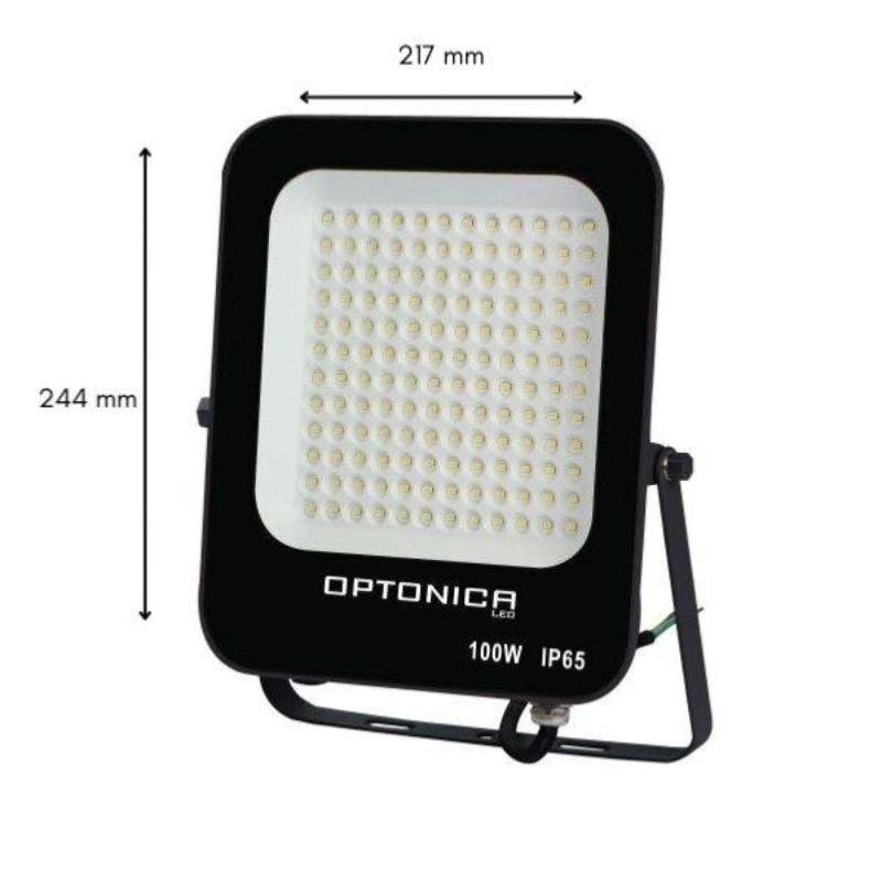 Projecteur LED Extérieur SMD 100W IP65 Noir - Silumen