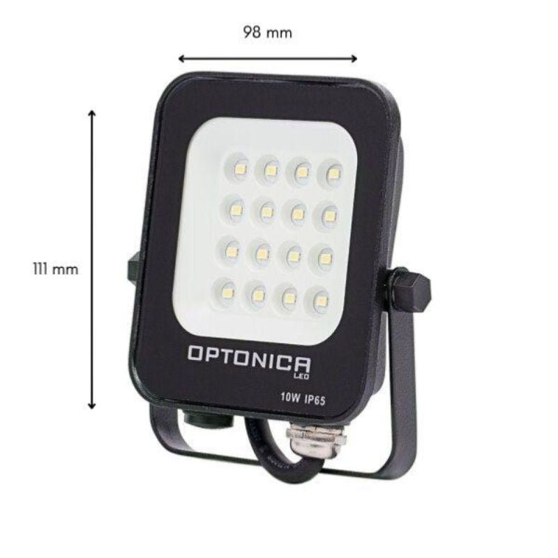 Projecteur LED Extérieur SMD 10W IP65 Noir - Silumen