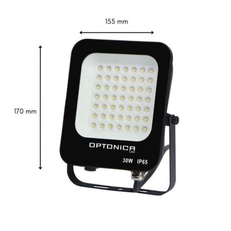 Projecteur LED Extérieur SMD 30W IP65 Noir - Silumen