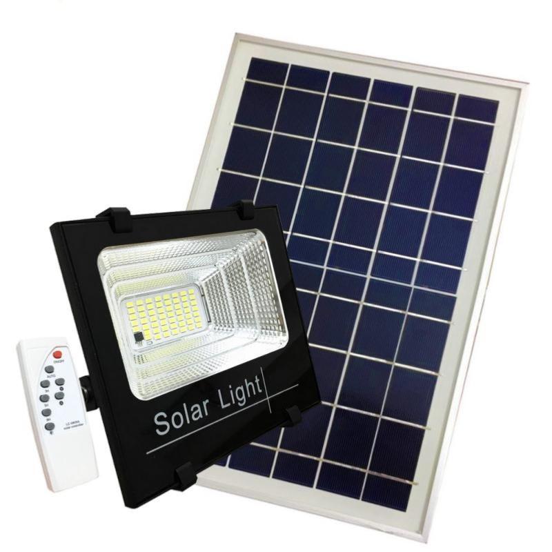 Projecteur Solaire LED 15W Dimmable avec Détecteur (Panneau+ Télécommande Inclus) - Silumen