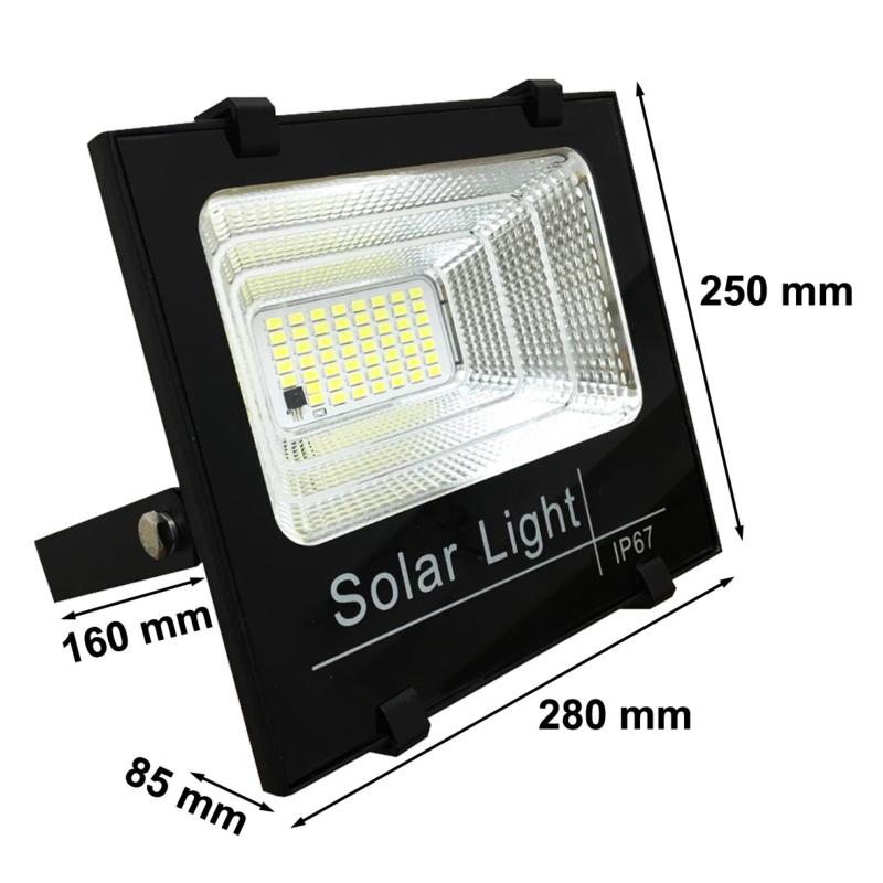 Projecteur Solaire LED 15W Dimmable avec Détecteur (Panneau+ Télécommande Inclus) - Silumen