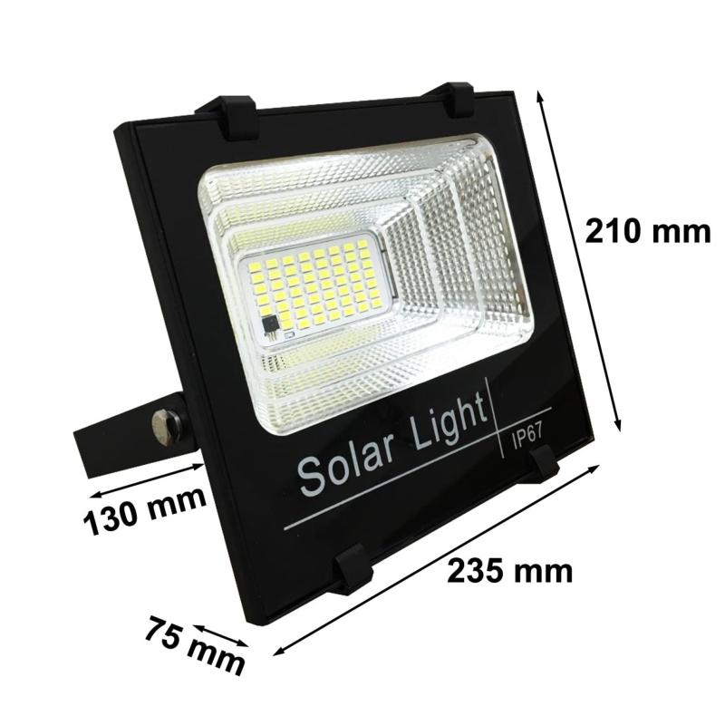 Projecteur Solaire LED 8W Dimmable avec Détecteur (Panneau + Télécommande Inclus) - Silumen