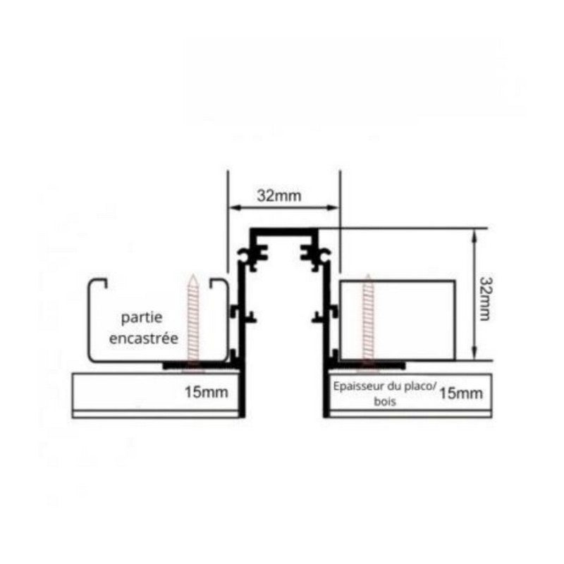 Rail Magnetique Encastré 48V - Silumen