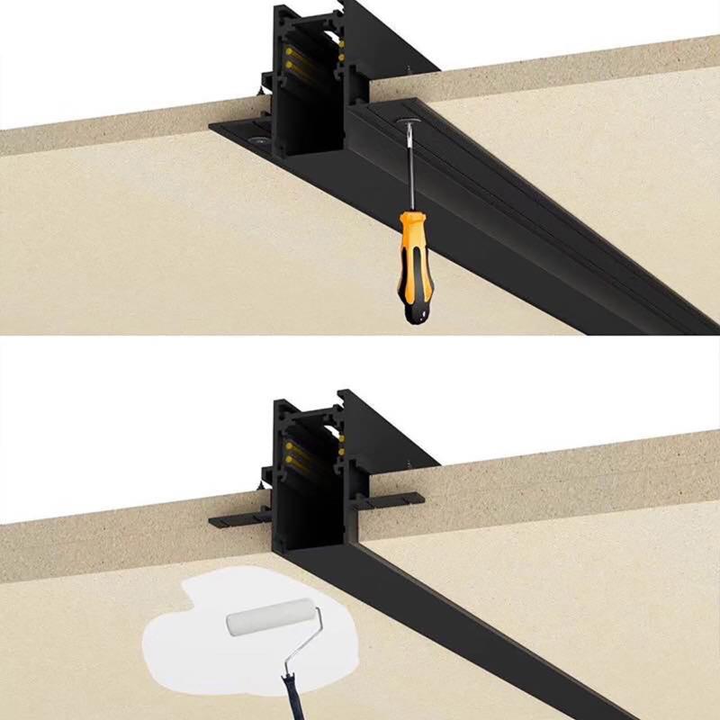Rail Magnetique Encastré 48V - Silumen