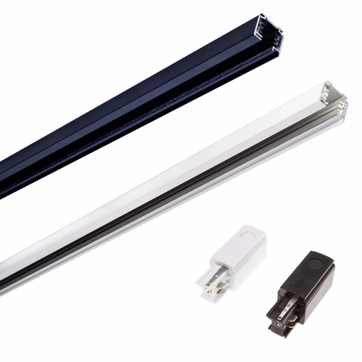 Rail Triphasé pour Spot LED 1m/1,5m/2m BLANC-NOIR – Silumen