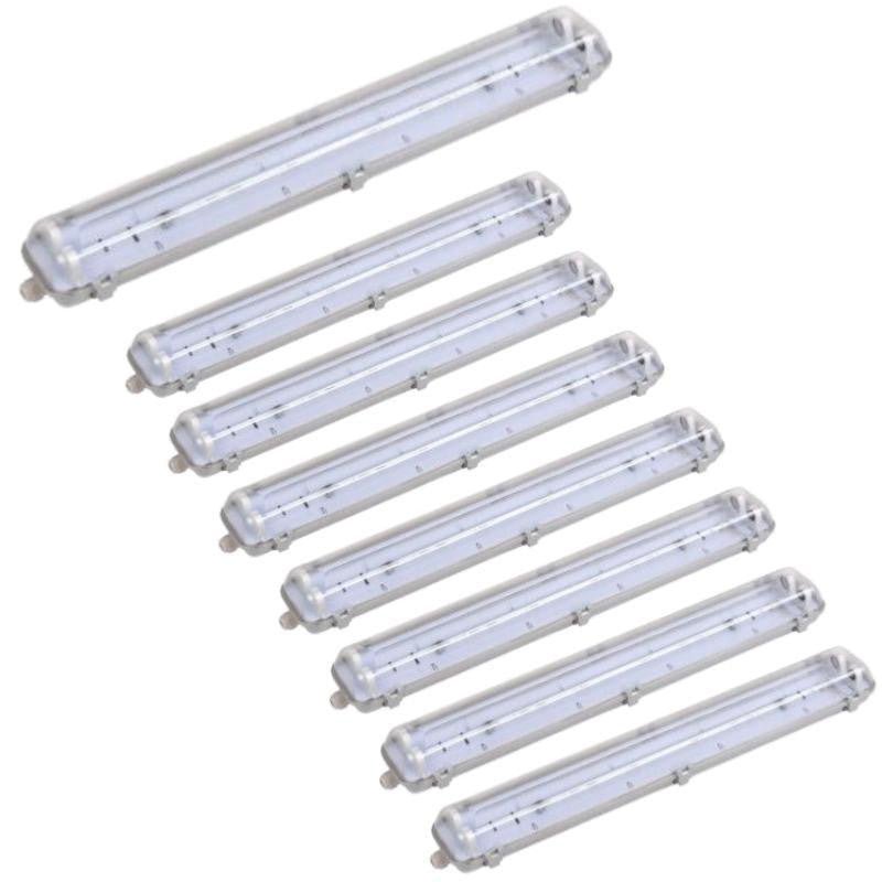 Réglette étanche double pour Tube LED T8 IP65 (Boitier vide) - Silumen