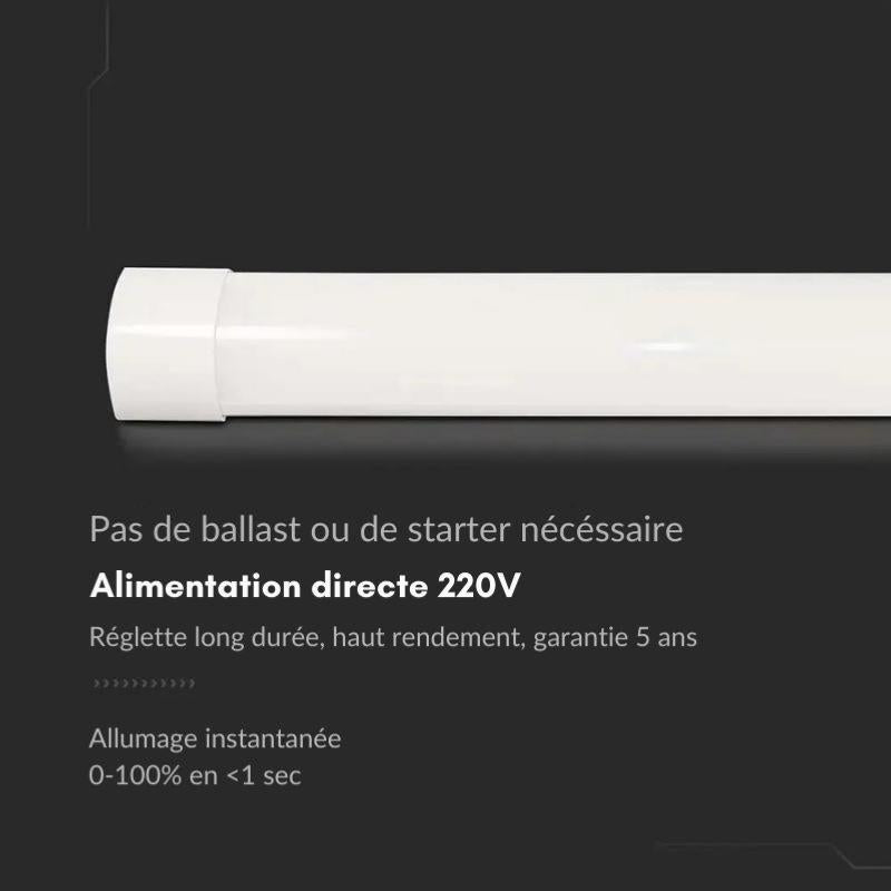 Réglette LED 120cm 30W Haut Rendement 155lm/W Garantie 5 ans - Silumen