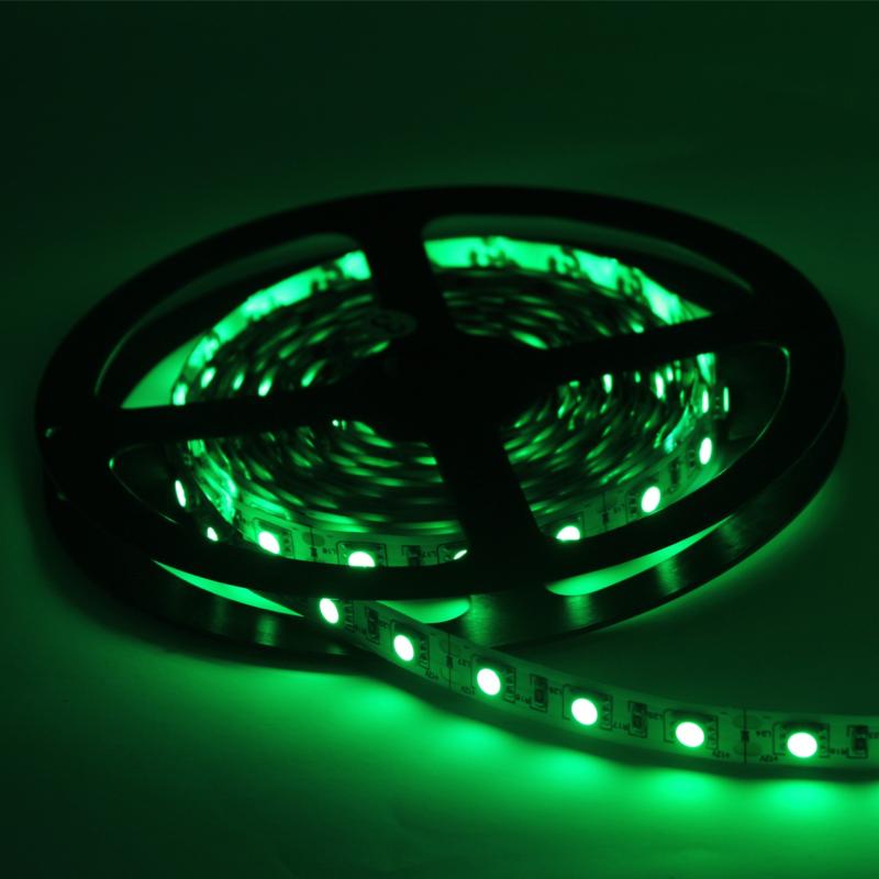 Ruban LED 12V 5M 5050 VERT IP54 60LED/m - Silumen