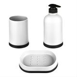 White bathroom set - 3 accessories