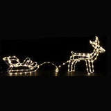Silhouette LED Luminous reindeer and its IP44 300LED sleigh
