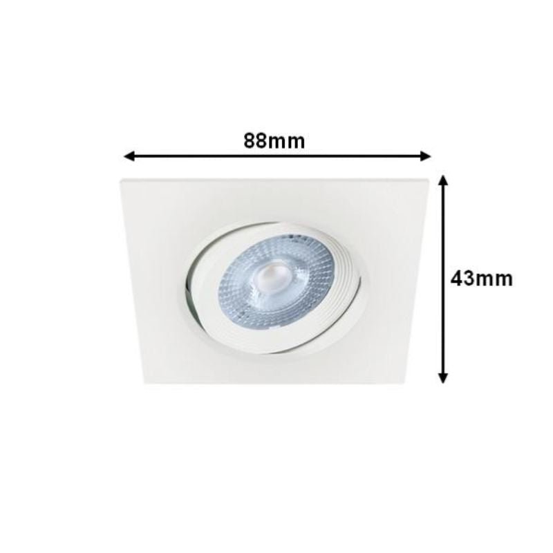 Spot LED Encastrable Orientable 5W Carré SMD - Silumen