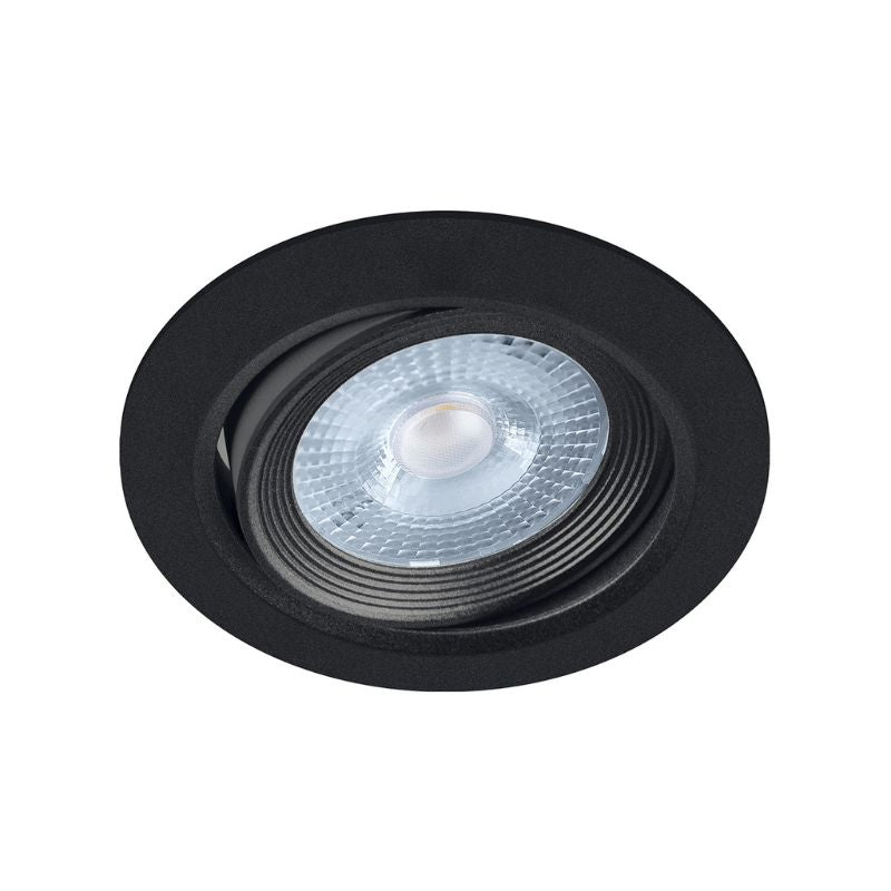 Spot LED Encastrable Orientable 5W Rond Noir SMD - Silumen