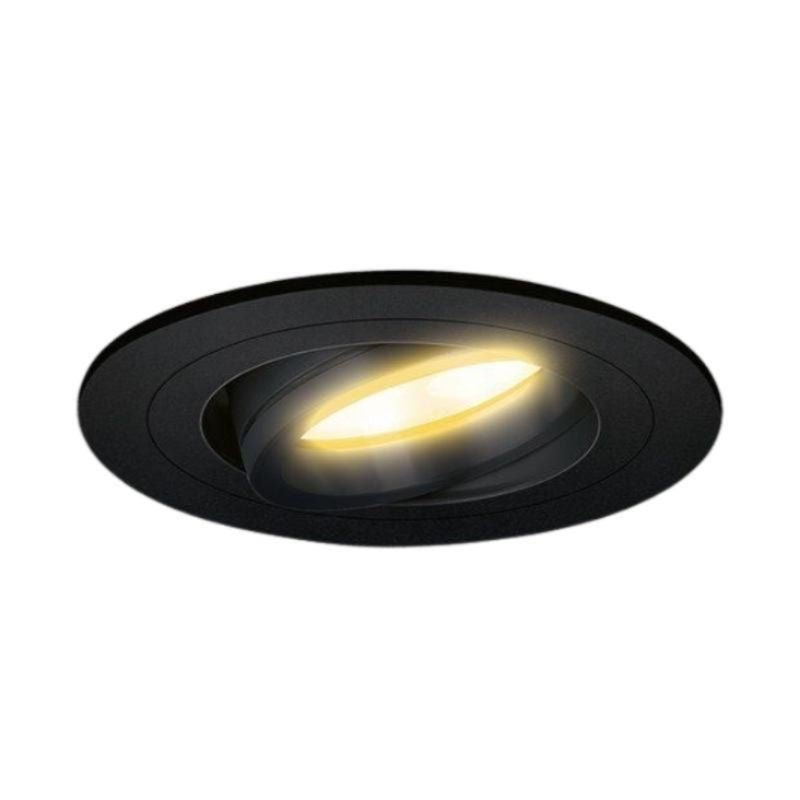 Spot LED Encastrable Orientable 5W Rond Noir SMD - Silumen
