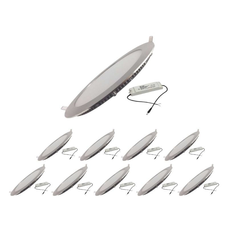 Spot LED Extra Plat Downlight Rond 12W ALU (Pack de 10) - Silumen
