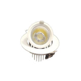 Runder LED-Einbaustrahler, verstellbar, WEISS, 10 W