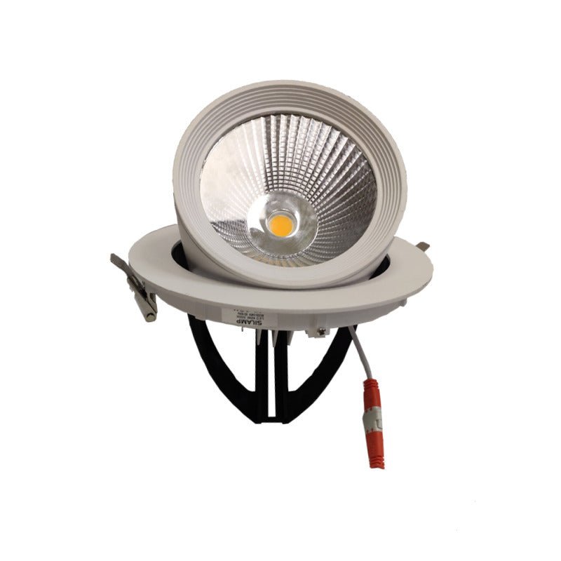 Spot LED Rond Encastrable Orientable BLANC 40W - Silumen