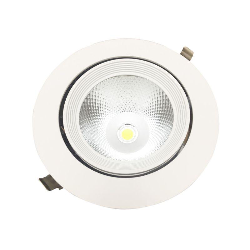 Spot LED Rond Encastrable Orientable COB Blanc 30W - Silumen