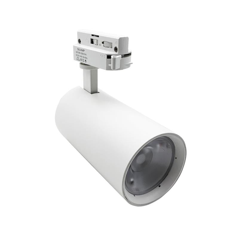 Spot LED sur Rail 30W 60° Monophasé - Silumen