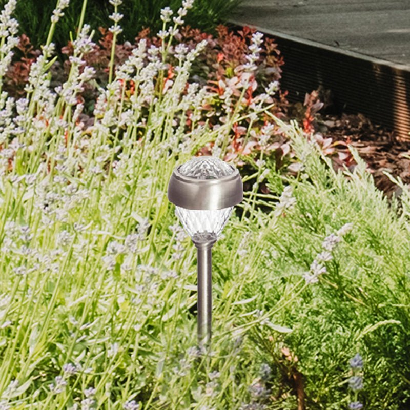 Spot Solaire LED Inox pour Jardin à Piquer 14cm - Silumen