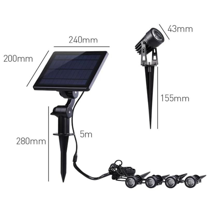 Spots Solaires Connectés à piquer RGB IP55 (Lot de 4) - Silumen