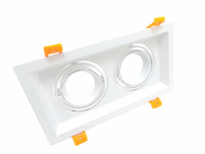 Support Double Spot Orientable BLANC