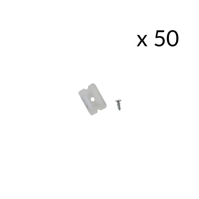 Support et vis de fixation pour Néon Flexible 24V (Pack de 50) - Silumen