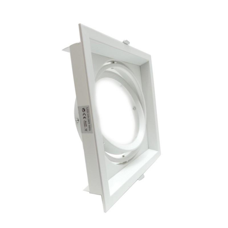 Support Orientable BLANC Encastrable pour Ampoule AR111 - Silumen