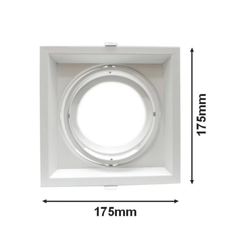 Support Orientable BLANC Encastrable pour Ampoule AR111 - Silumen