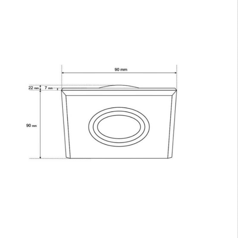 Support Simple Encastrable Verre et Chrome pour Ampoule LED GU10 + Douille - Silumen