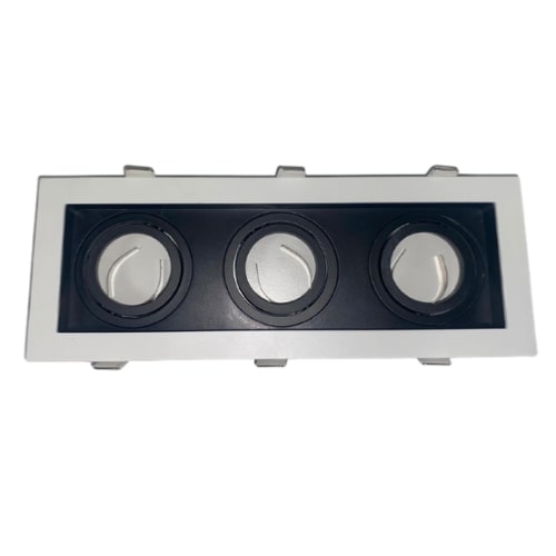 Support Spot GU10 Encastrable Orientable Triple Projecteur - Silumen