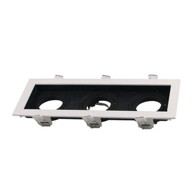 Support Spot GU10 Encastrable Orientable Triple Projecteur